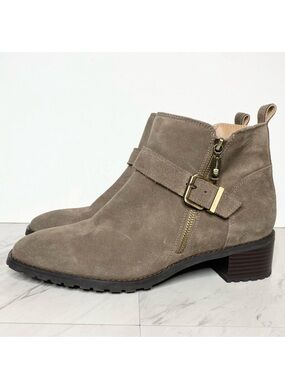 Blondo Susan Gray Tan Suede Bootie 11M